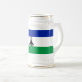 レソトの国旗 ビールジョッキ (正面右)