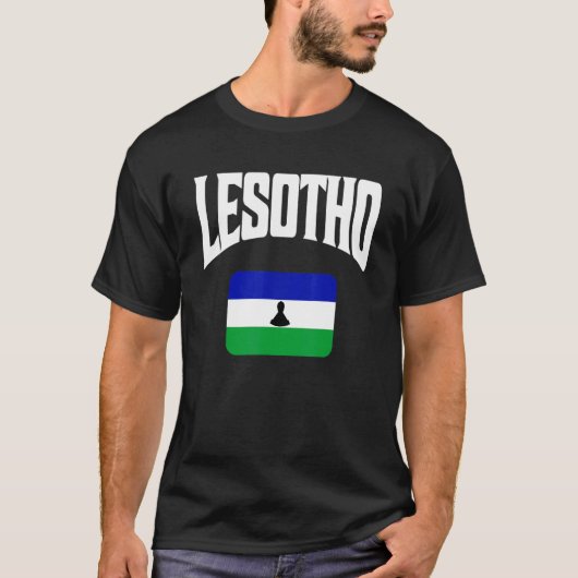レソトの国旗 Tシャツ (正面)