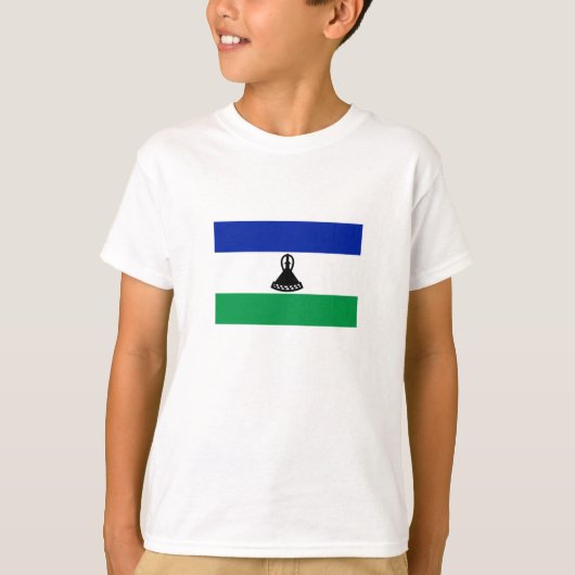 レソトの国旗 Tシャツ (正面)
