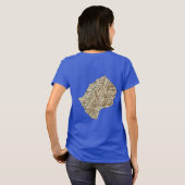 レソトの旗と地図のdk Tシャツ (裏面フル)
