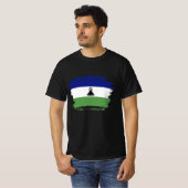 レソトの旗 Tシャツ (正面フル)