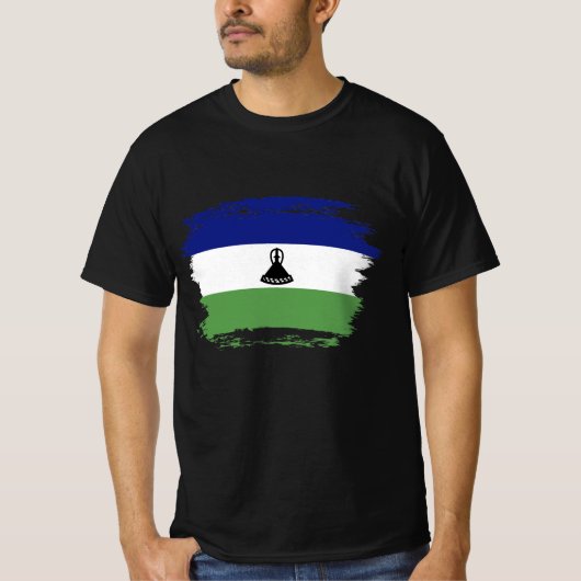 レソトの旗 Tシャツ (正面)