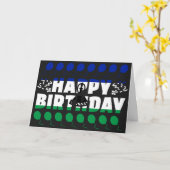 レソト国旗の愛国的誕生日 カード (黄色い花)