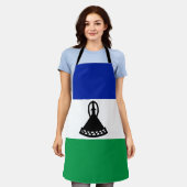 レソト国旗 エプロン (着用した状態)