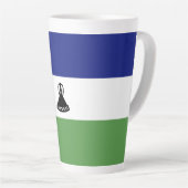 レソト国旗 カフェラテマグ (右アングル)