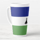 レソト国旗 カフェラテマグ (左アングル)