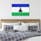 レソト国旗 キャンバスプリント (インサイチュ (寝室))