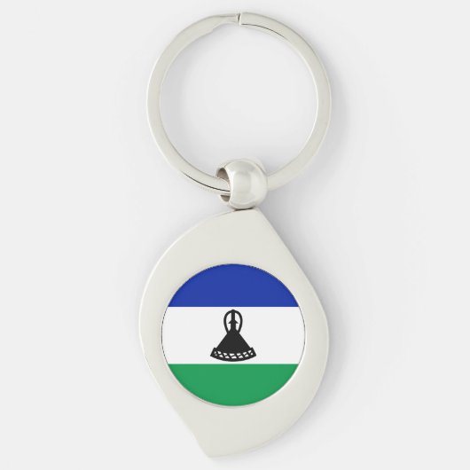 レソト国旗 キーホルダー (正面)