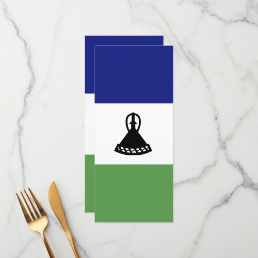 レソト国旗 メニュー (正面/裏面インサイチュ)