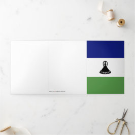 レソト国旗 三つ折りカード