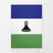 レソト国旗 三つ折りカード (カバー)