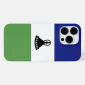 レソト国旗 iPhoneケース (裏面横)
