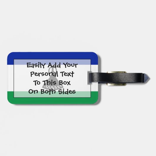 レソト簡単IDパーソナル国旗 ラゲッジタグ (裏面横)