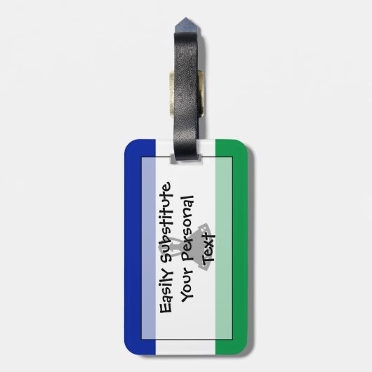 レソト簡単ID個人国旗 ラゲッジタグ (裏面縦)