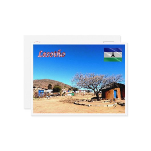 レソト – パノラマ –  ポストカード (正面/裏面インサイチュ)
