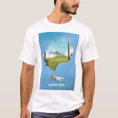 レソト 南アフリカ スキーポスター Tシャツ (正面)