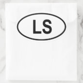 レソト「LS」 楕円形シール (バッグ)