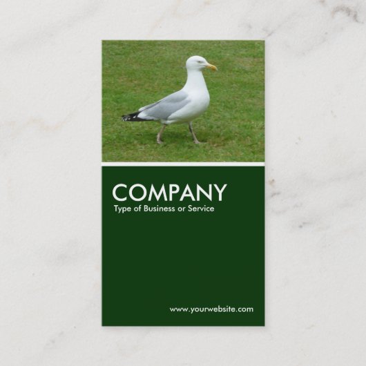 レゾートカモメ – ダークグリーン 名刺 (正面)