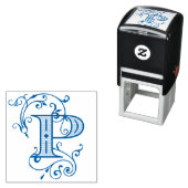レタエレガントービクトリアンPモノグラムイニシャル セルフインキングスタンプ (インサイチュ)