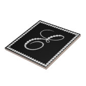 レタエレガントーEダイアモンズきらめくモノグラム タイル (側面)