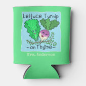 レタスおもしろいターニップオンティメプン |先生名 缶クーラー (正面)