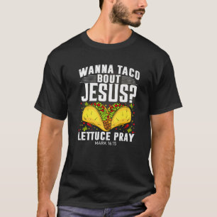 レタスおもしろい祈ワンTACO BOUR JESUS CINCO De Tシャツ