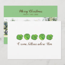 「レタスが彼を愛する」フラットフォトクリスマスカード