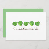 「レタスが彼を慕う」パーソナライズされたクリスマスカード シーズンカード (正面/裏面)