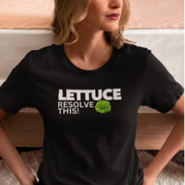 レタスで解決しよう!面白いヴィーガングッズ Tシャツ