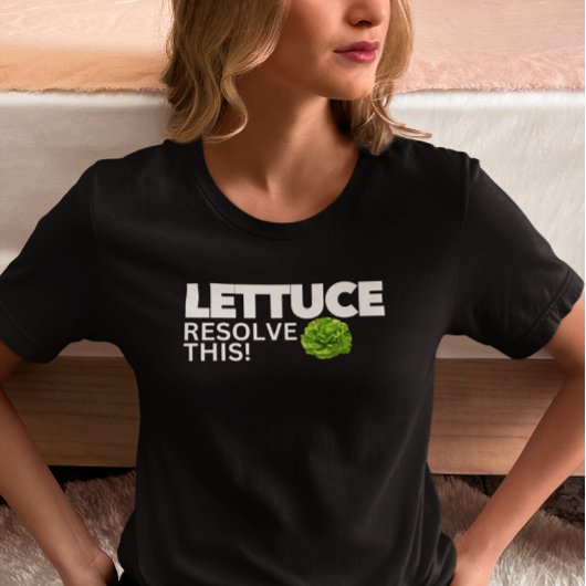 レタスで解決しよう!面白いヴィーガングッズ Tシャツ