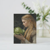 レタスの頭を持つ小妖精や小人 ポストカード (スタンド正面)