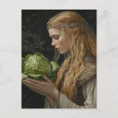 レタスの頭を持つ小妖精や小人 ポストカード (正面)