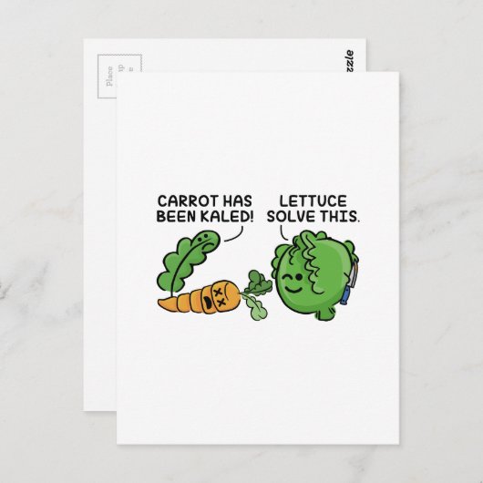 レタスはこれを解決 ポストカード (正面/裏面)