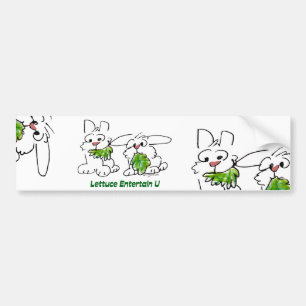 レタスはUアニメのウサギを楽しむ バンパーステッカー