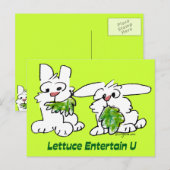 レタスはUアニメのウサギを楽しむ ポストカード (正面/裏面)