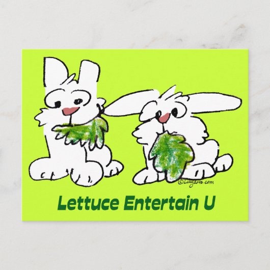 レタスはUアニメのウサギを楽しむ ポストカード (正面)