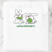 レタスはUアニメのウサギを楽しむ 長方形シール (バッグ)