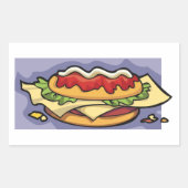 レタスチーズサンドイッチ 長方形シール (正面)
