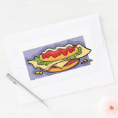 レタスチーズサンドイッチ 長方形シール