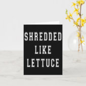 レタスボディビルおもしろいTシャツ カード (黄色い花)