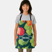 レタス幾何パカラフルタパーソナライズされたーン エプロン (インサイチュ)