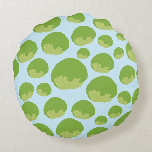 レタス模様 ラウンドクッション (裏面)