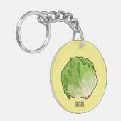 レタス漫画イラストレーション キーホルダー (正面左)