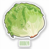 レタス漫画イラストレーション シール (正面)