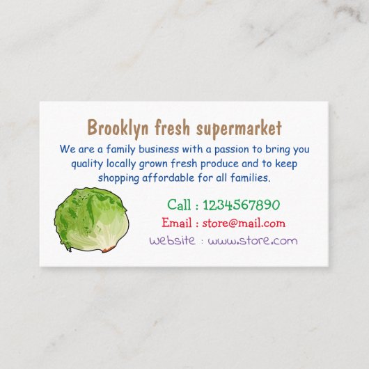 レタス漫画イラストレーション 名刺 (正面)