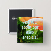 レタス葉レストランスペシャルピしゃれているン 缶バッジ (正面&裏面)