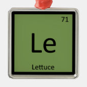 レタス野菜化学定期表 メタルオーナメント (正面)