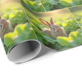 レタス・ガーデンのウサギ ラッピングペーパー (ロールコーナー)