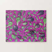 レタス・グリーン・オン・パープル ジグソーパズル (横)