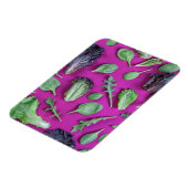 レタス・グリーン・オン・パープル マグネット (左側)